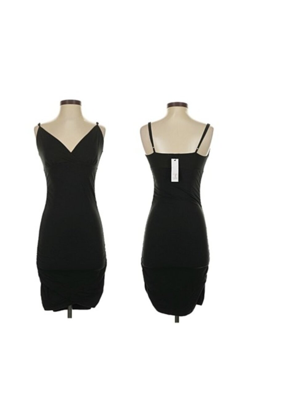 NWT Black Ruched Mini Dress